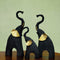 Triple Elephant Charm Statues in Varying Sizes - The Earth Store - home decor